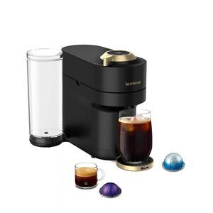 Nespresso Vertuo Pop + Deluxe Breville Black and Gold Capsule Coffee Machine